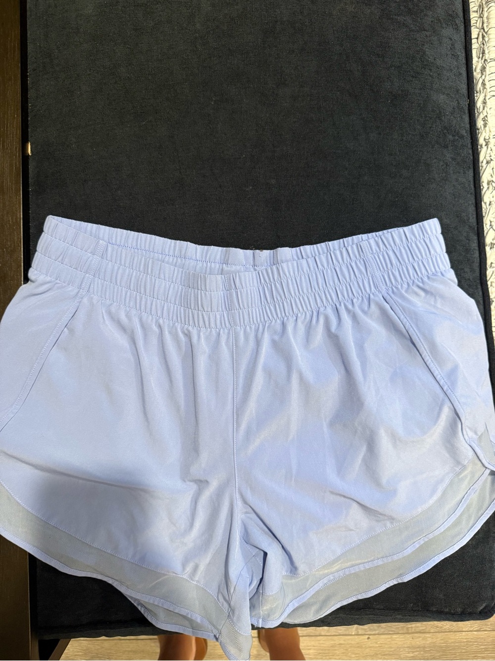 Athleta Light Blue Women's Athletic Shorts with Elastic Waistband